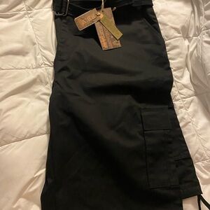 RB Vintage men’s cargo short Black  w belt 48